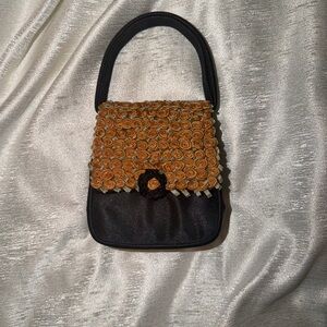 Elegant Black and Gold Women's Handbag
